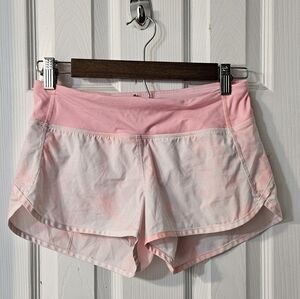 Lululemon Run: Speed Short *2-way StretchSpray Dye Barely Pink Bleached Coral